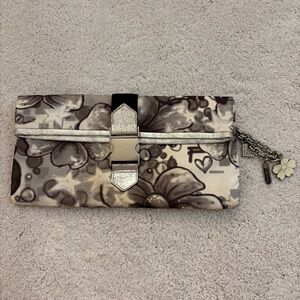 Lesportsac Floral Charm Clutch with Silver Accents
